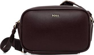 BOSS Borsa a tracolla con placca logo - Marrone