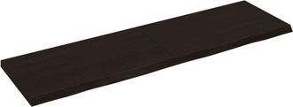 vidaXL Encimera de baño madera tratada marrón oscuro 140x40x(2-4) cm Vidaxl