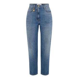 Elisabetta Franchi Loose-fit Jeans, female, Blue, Size: W25 Straight Leg Jeans