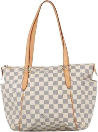 Louis Vuitton Pre-owned Tote Bags, female, Beige, Size: ONE SIZE Pre-owned Damier Azur Tote Bag