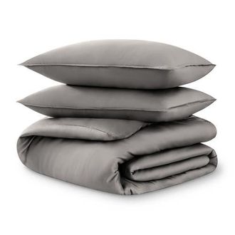 Bare Home TENCEL Lyocell Duvet Cover Set in Light Grey at Nordstrom, Size King
