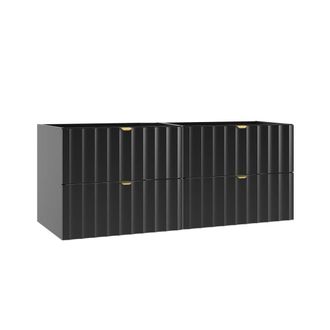 Petits Meubles Mueble bajo lavabo 120cm paneles de melamina y mdf negro