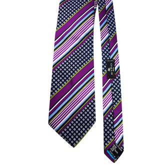 Etro Purple Multi-Print Silk Tie