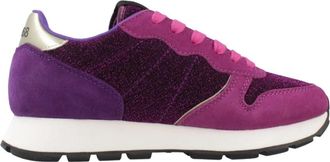 Sun 68 Ally Glitter Textile - Dames - Sneakers - Roze - 36 EU - Leer - Schoenen