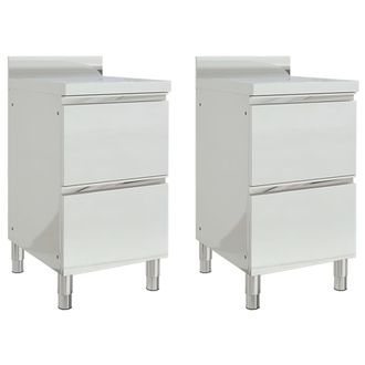 vidaXL Vidaxl - Armarios De Cocina Comerciales Con 2 Cajones (2 Unidades, 50 X 60 X 96 Cm)