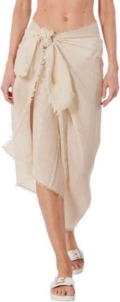 Vince Stripe Cotton Gauze Scarf in Oat at Nordstrom Rack