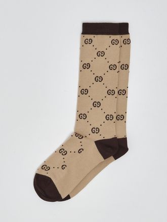 Gucci Calze al polpaccio da bambina in cotone stretch con monogram GG