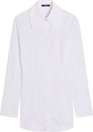 Balmain Fitted Cotton-poplin Shirt - White - 42 (UK14 / L)