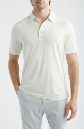 Scott Barber Solid Performance Golf Polo in White at Nordstrom, Size Xx-Large