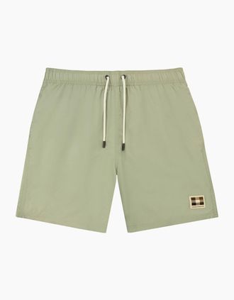 Aquascutum Mens Aquascutum Club Check Pocket Beach Shorts Salvia 34 - Tan - Size: 32/30/31
