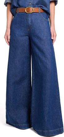 TWP Dillon Mid Rise Wide Leg Jeans in Dark Stone at Nordstrom, Size 26