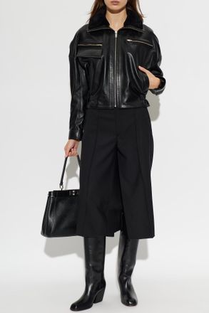 CHRISTOPHER ESBER Atlas Leather Jacket, Womens, Black