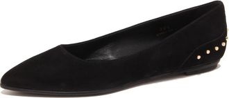 Tod's Su&egrave;de Ballerina Schoen met Studs - Dames - Ballerinas - Zwart - 35 EU - Su&egrave;de - Schoenen