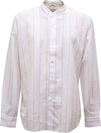 Eleventy Camicia Coreana Platinum Katoen/Linnen Overhemd - Heren - Casual Overhemden - Wit - XL - Katoen - Overhemden