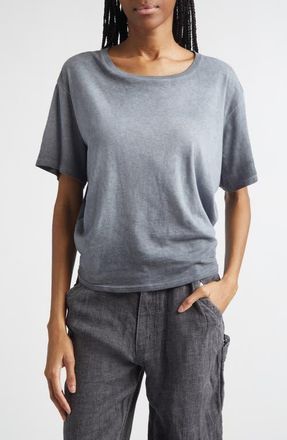 R13 Tight Waist Cotton & Cashmere T-Shirt in Washed Navy Blue at Nordstrom, Size X-Small