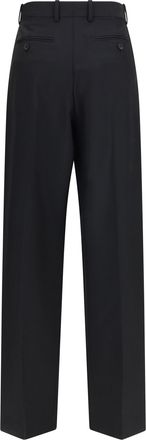 Givenchy Womens Double-Pleat Pants Wool And Mohair Black Ovis Aries Aries; Trousers