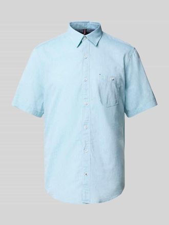 Lerros Regular Fit Freizeithemd aus Baumwoll-Leinen-Mix in Tuerkis, Gr&ouml;&szlig;e XXXL