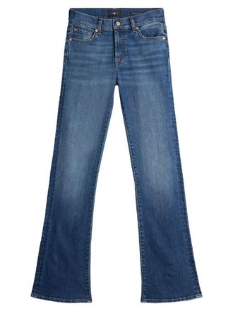 7 For All Mankind Mid Waist Bootcut Jeans In Slim Illusion Denim Clothing
