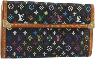 Louis Vuitton Pre-owned Wallets, female, Black, Size: ONE SIZE Pre-owned Canvas Wallet