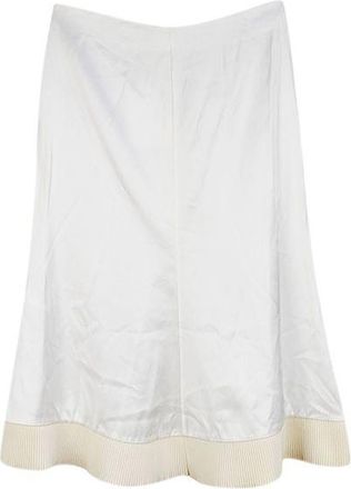 Victoria Beckham White fit & flare skirt Size M