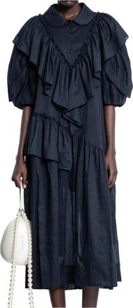 Simone Rocha Petal Sleeve Ruffle Dress