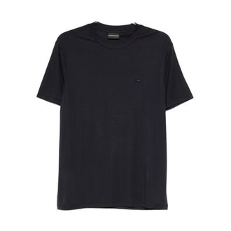 Emporio Armani T-shirt met logo-detail - Heren - T-shirts - Blauw - S - Tops