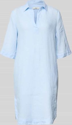 0039 Italy 0039 Italy Knielanges Leinenkleid Modell DERRY in Bleu, Gr&ouml;&szlig;e XXL