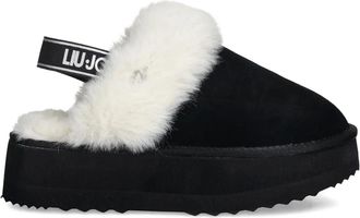 Liu Jo platform mules - women - Polyester/Calf Leather/Polyester/Rubber - 38 - Black