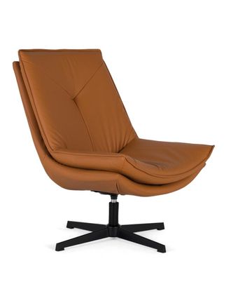 Giner&Colomer Sill&oacute;n giratorio tapizado en piel sint&eacute;tica y acolchado