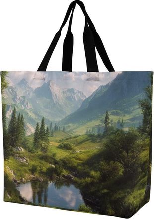 Generic Beautiful Scenery Women Handbag Foldable Handbag Durable Shoulder Bags For Work Yoga College