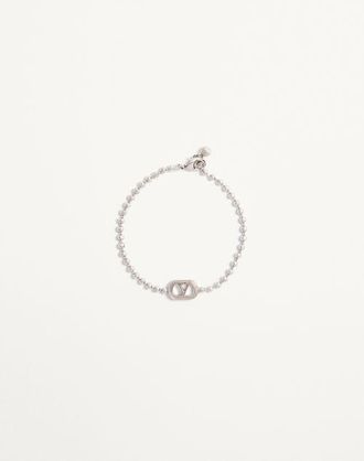 Valentino Garavani Bracciale Ovalette In Metallo Uomo TRASPARENTE L