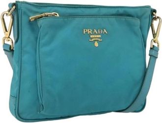 Prada Pre-owned Cross Body Bags, female, Blue, Size: ONE SIZE Pre-owned Cross Body Bag