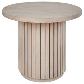 Beliani Beliani - Mesa De Centro Tablero De Mango Acabado Natural Dise&ntilde;o Moderno Madera Clara Lemont