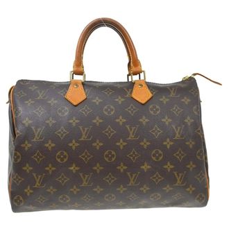 Louis Vuitton Speedy Handbag Monogram Canvas Brown Canvas Handbag (Pre-Owned)