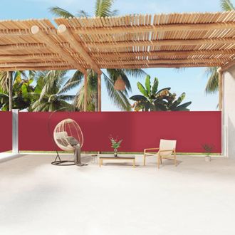 Berkfield Home Retractable Side Awning Red 160x1200 cm