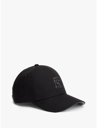 Tommy Hilfiger Mens Embroidered Monogram Baseball Cap - Black