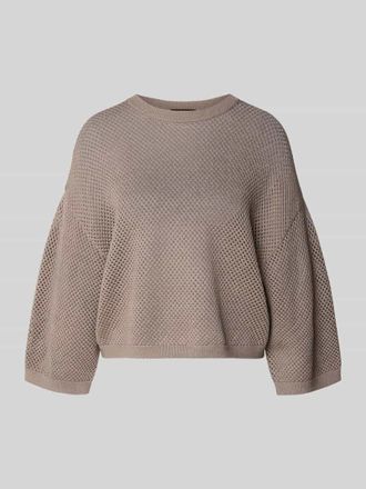 Windsor Pullover aus Viskose-Mix mit Ballon&auml;rmeln in Mud, Gr&ouml;&szlig;e 34