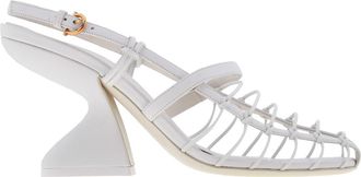 Ferragamo Shay 85 Cage Slingback Sandals, Size 7 C