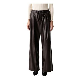 Isabelle Blanche Pantaloni a gamba larga - - Trousers - Donna - Marrone - S