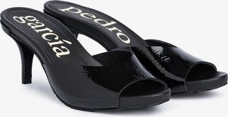 Pedro Garcia Black naplack midi heel slide | Welch | Fall-winter 26 |