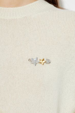 Jil Sander Brass Pin, Womens, Silver