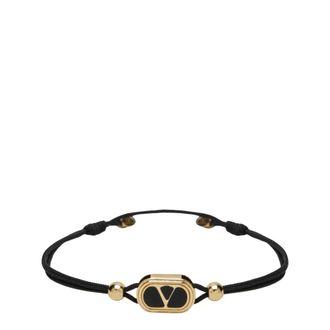 Valentino Garavani Ovalette Bracelet - male - Valentino Garavani - Bracelets - Black - ONE SIZE - Accessories