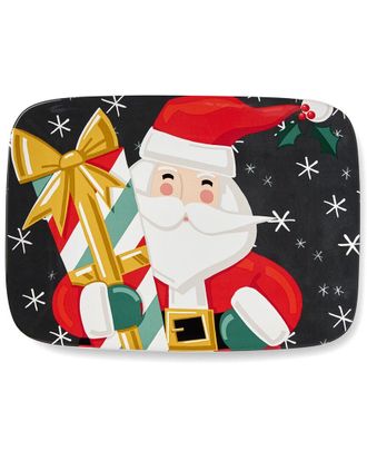 Certified International Christmas Whimsy Santa Rectangular Platter