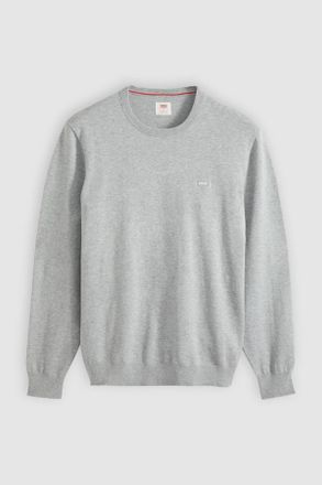 Levi's Lightweight Housemark Sweater - Hombre - 2XL - Negro / Mid Tone Heather Grey