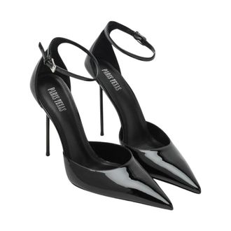 PARIS TEXAS Lidia D&eacute;collet&eacute; con Cinturino alla Caviglia - - Shoes - Donna - Nero - 40 EU