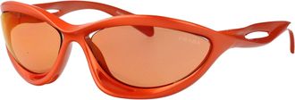 Prada Womens Sunglasses Metallic Orange Nylon