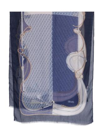 Liu Jo printed scarf - Blue