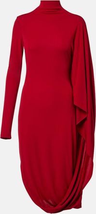 Stella McCartney Caped crepe jersey minidress