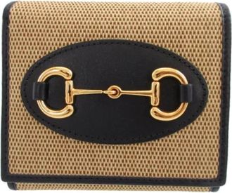 Gucci Pre-owned Wallets, female, Beige, Size: ONE SIZE Pre-owned Canvas Wallet