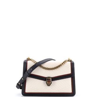 Bulgari Serpenti Forever Shoulder Bag Quilted Leather Small